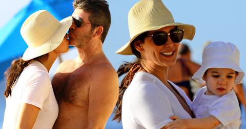 Simon cowell shirtless bathing suit wife kids barbados 02