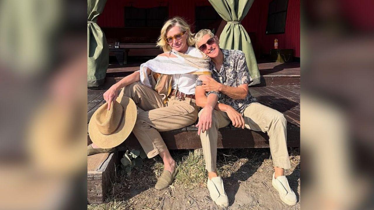 Image of Ellen DeGeneres and Portia de Rossi appeared all smiles as they posed for their anniversary snap on Instagram.