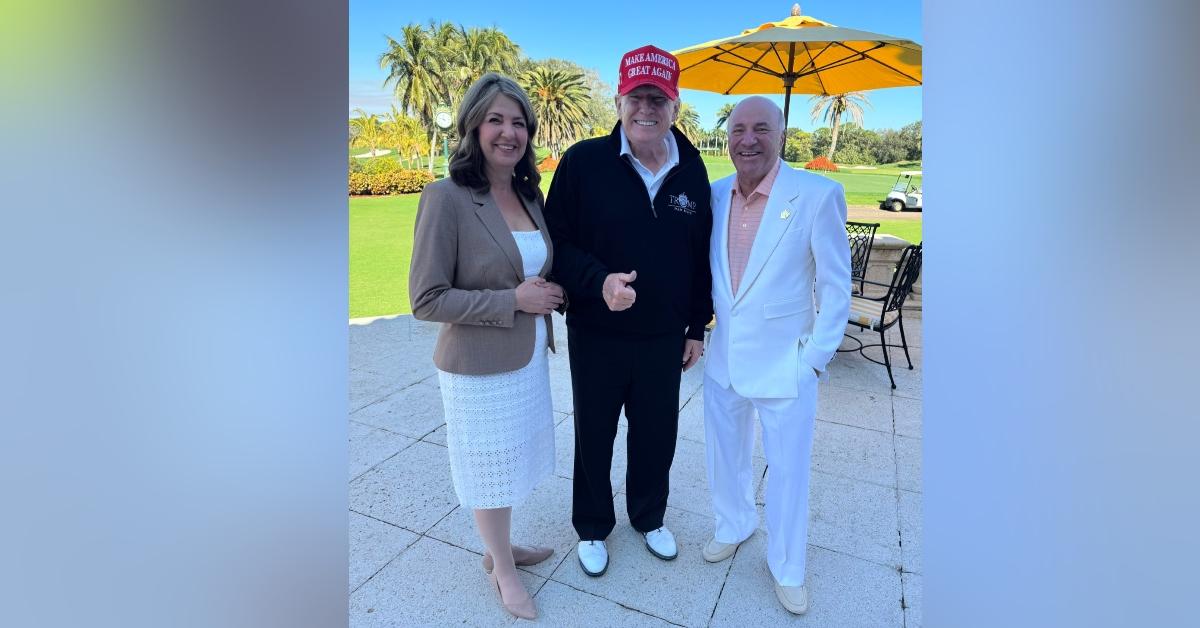 Photo of Danielle Smith, Donald Trump and Kevin O'Leary