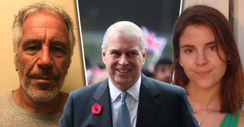 Composite photo of Jeffrey Epstein, ex-Prince Andrew and Sarah Kellen