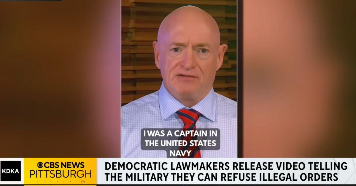 image of Sen. Mark Kelly was featured in a video urging members of the U.S. military and intelligence community to refuse illegal orders. 