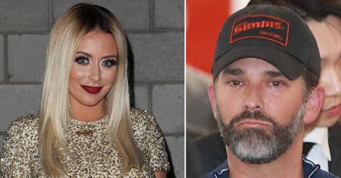 Split photo of Aubrey O'Day and Donald Trump Jr.