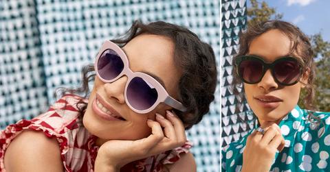 rosario dawson models eyewear for warby parker ok