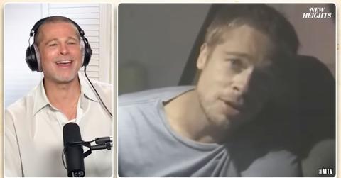 Two photos of Brad Pitt
