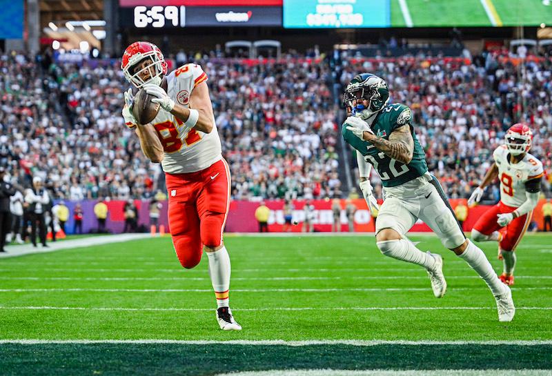 andy reid travis kelce crossed line