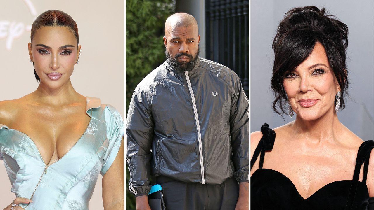 Photo of Kim Kardashian, Kanye West and Kris Jenner