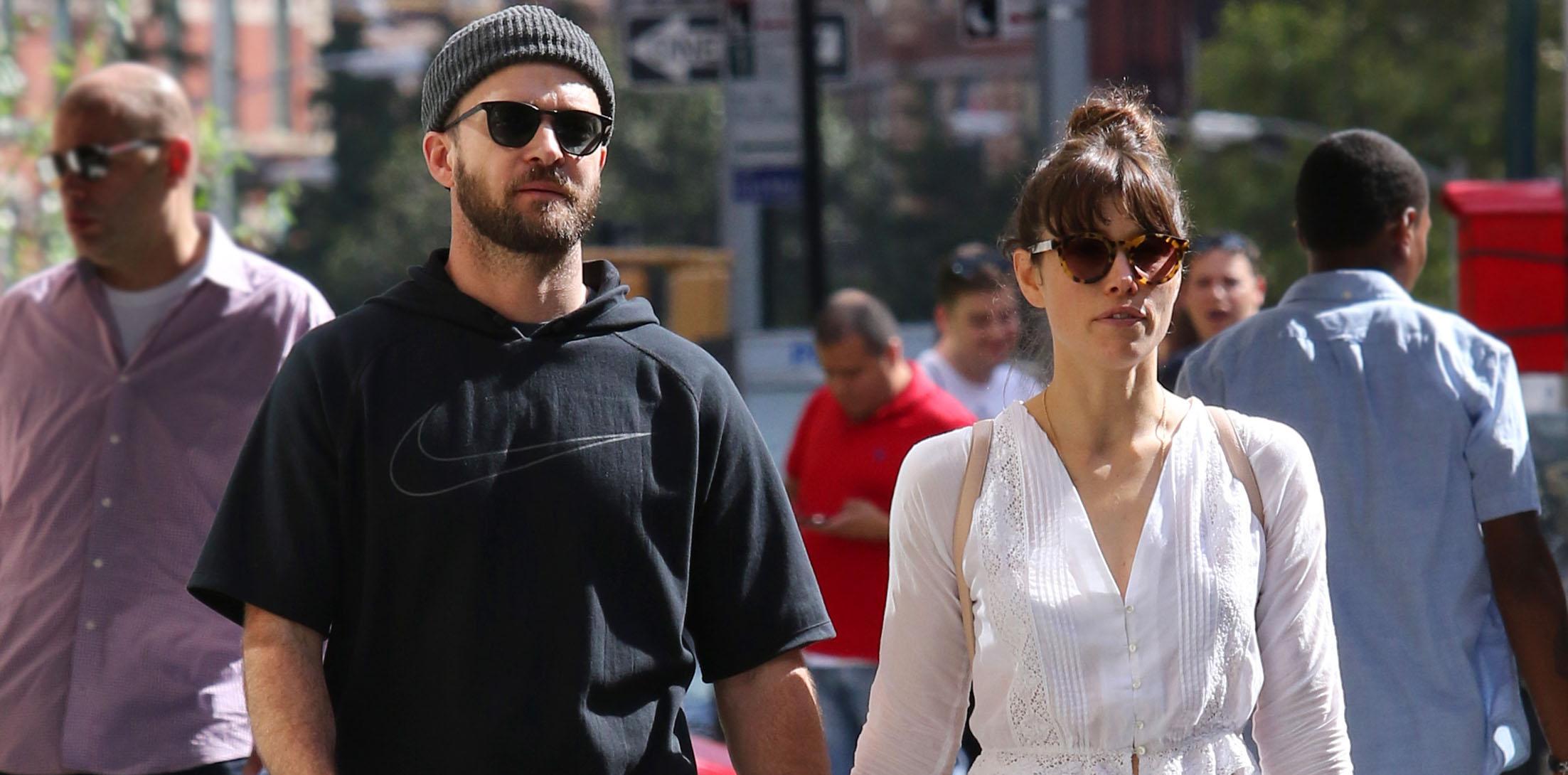 Jessica Biel and Justin Timberlake stroll with son Silas