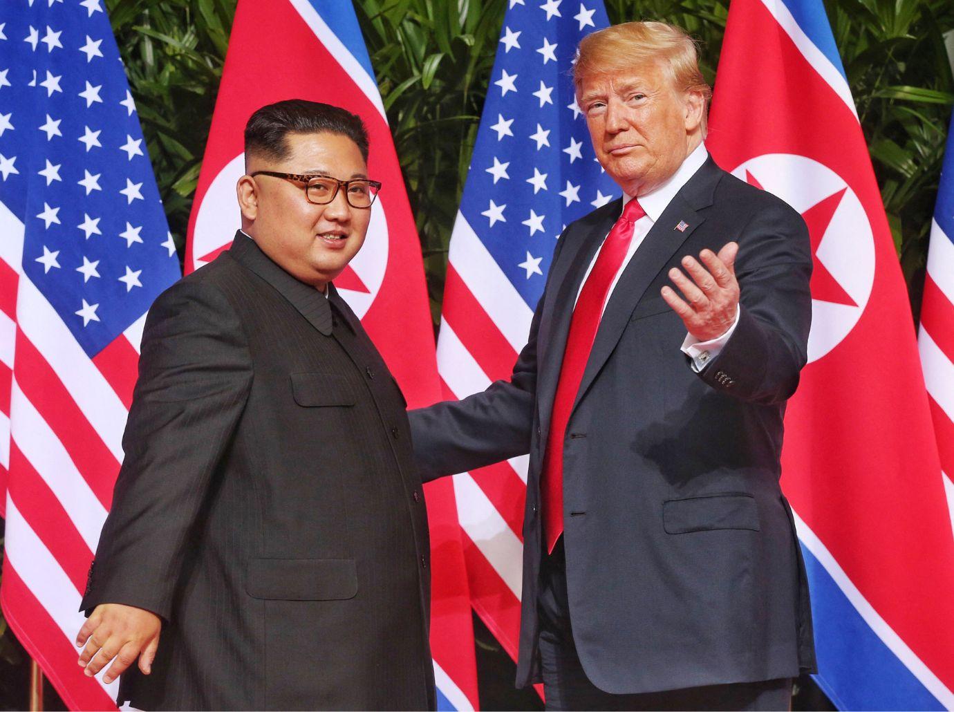 Photo of Kim Jong Un and Donald Trump