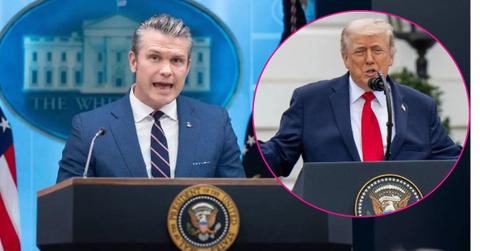 Composite photo of Pete Hegseth and Donald Trump