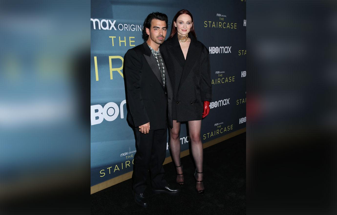 joe jonas and sophie turner at hbo maxs the staircase premiere