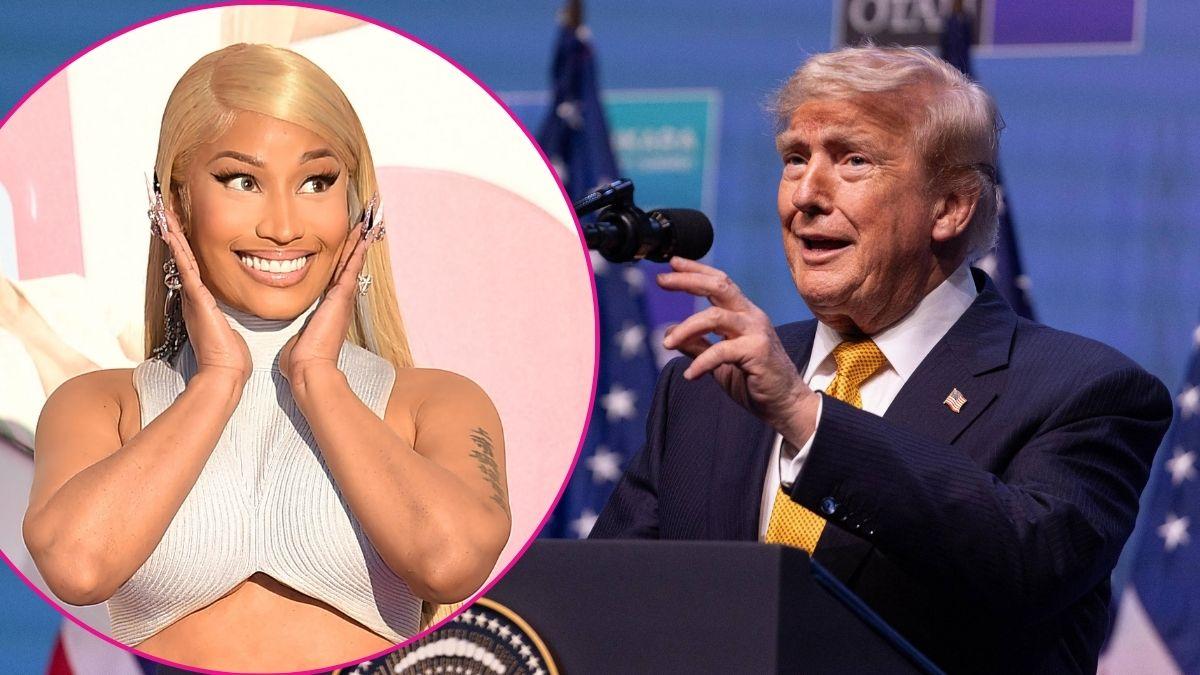 Composite photo of Nicki Minaj and Donald Trump.