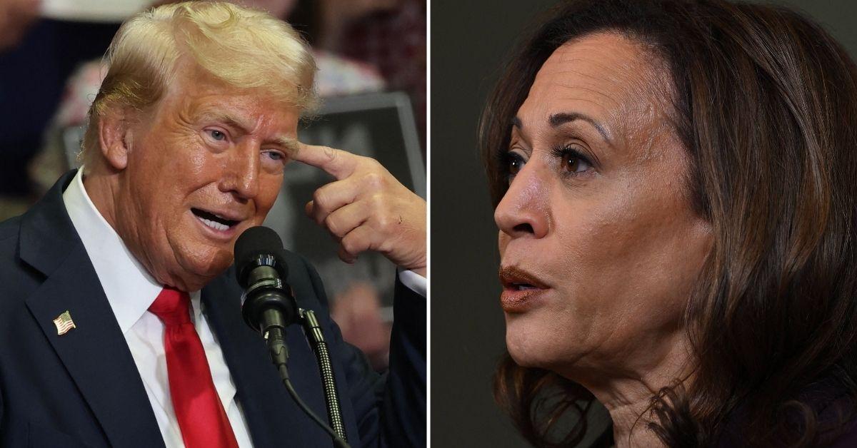 Composite image of Kamala Harris and Donald Trump