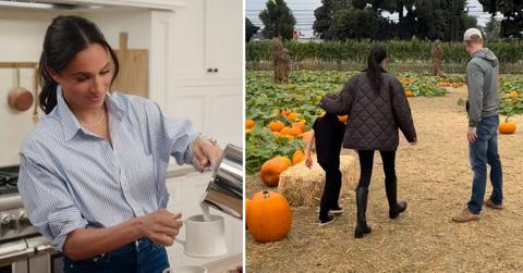 Photo from 'With Love, Meghan' and a photo of Meghan Markle, Prince Harry and son Archie