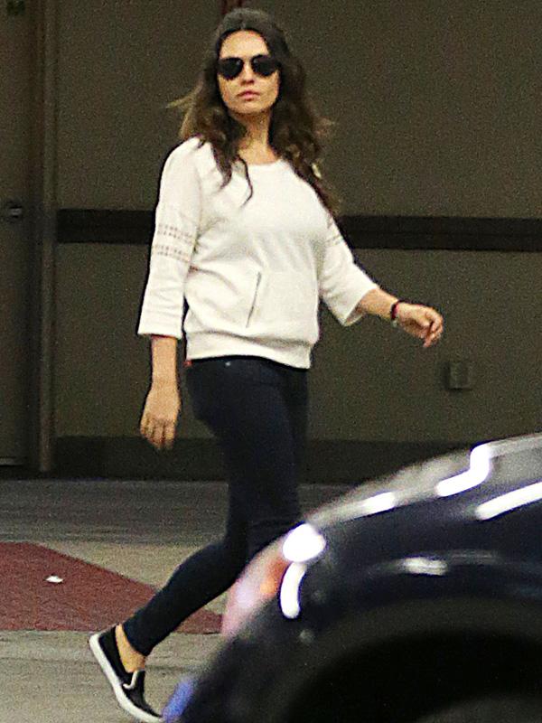 Mila Kunis seen shopping at Ralphs grocery store in Studio City, CA