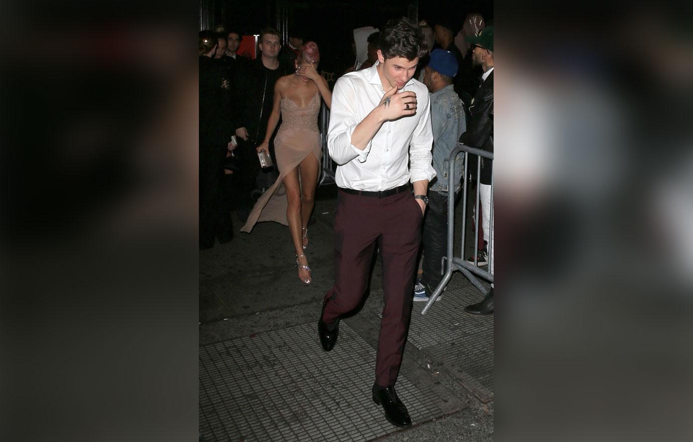 Shawn Mendes and Hailey Baldwin leave the club after the MET Gala afterparty