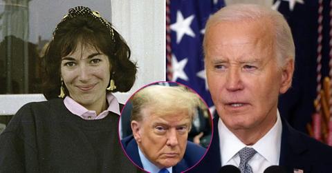 Composite photo of Ghislaine Maxwell, Joe Biden and Donald Trump