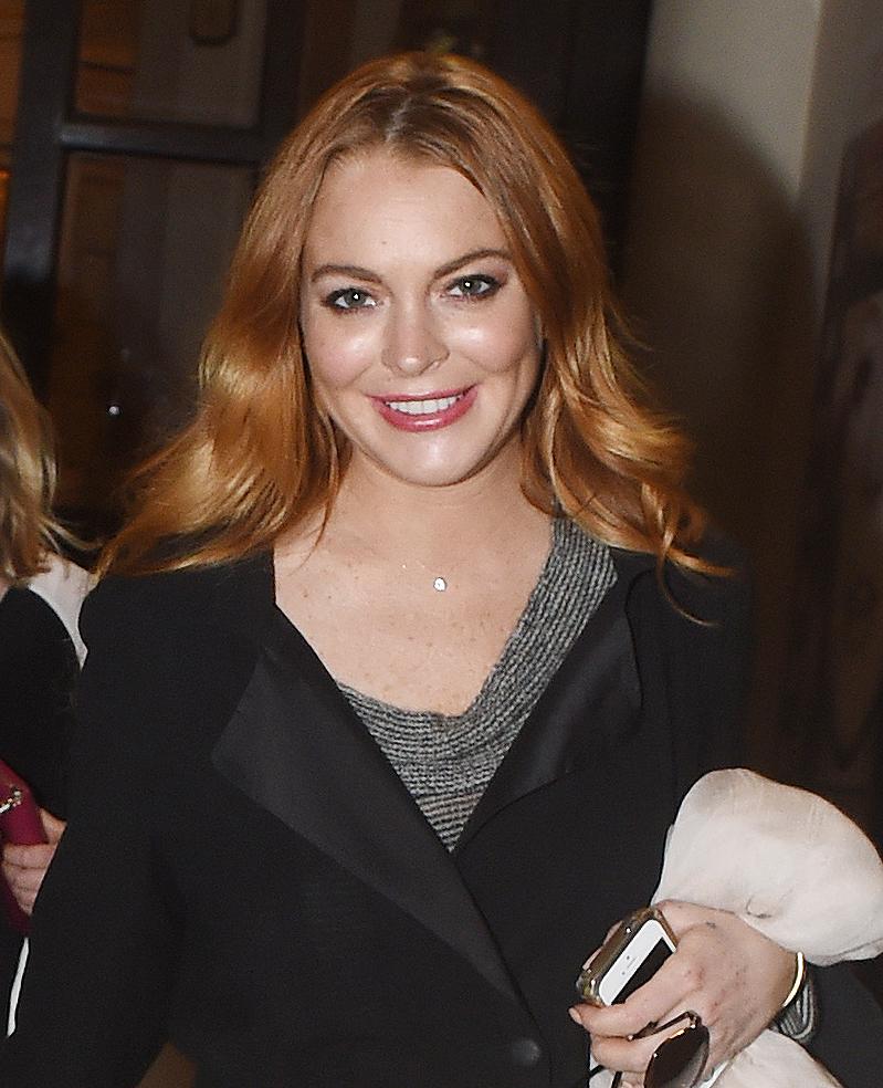 Lindsay Lohan leaves Nobu Restaurant in London