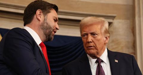 Photo of J.D. Vance and Donald Trump.
