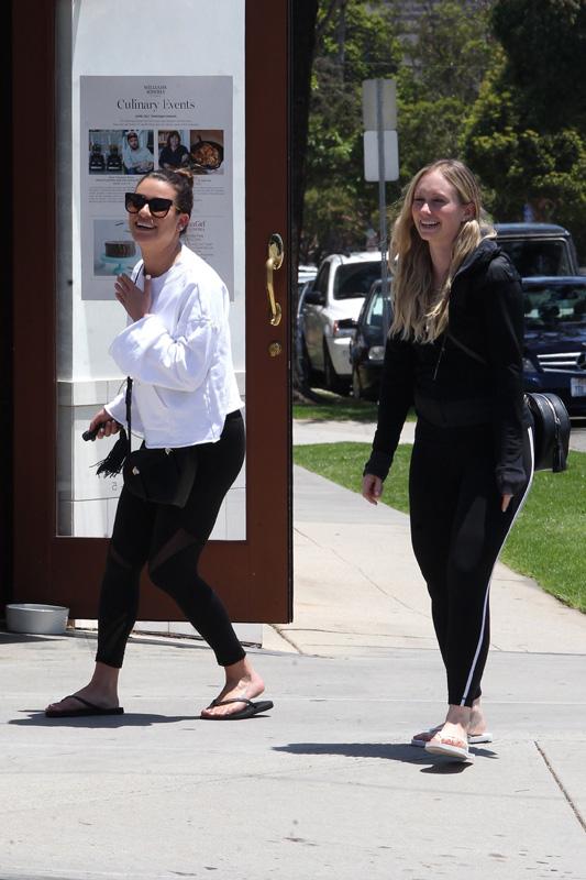 *EXCLUSIVE* Lea Michele can&#8217;t contain her laughter in Brentwood