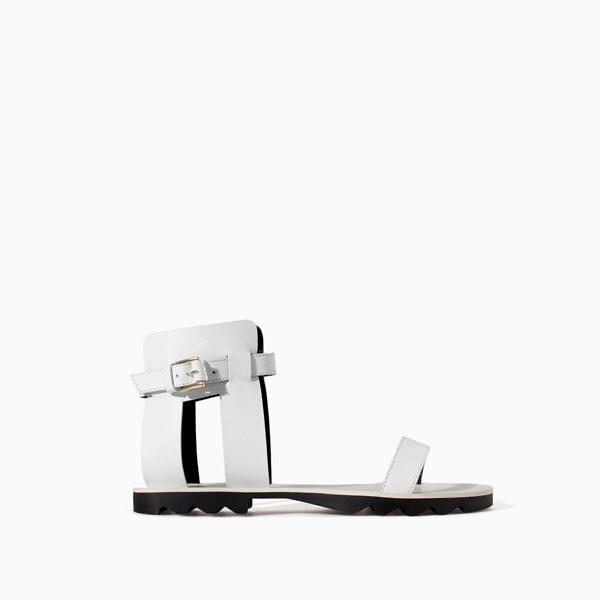 White zara sandals