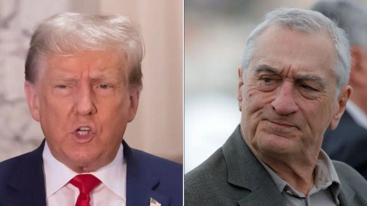 Image of Robert De Niro torched the hijacking of American flags by Donald Trump's supporters.