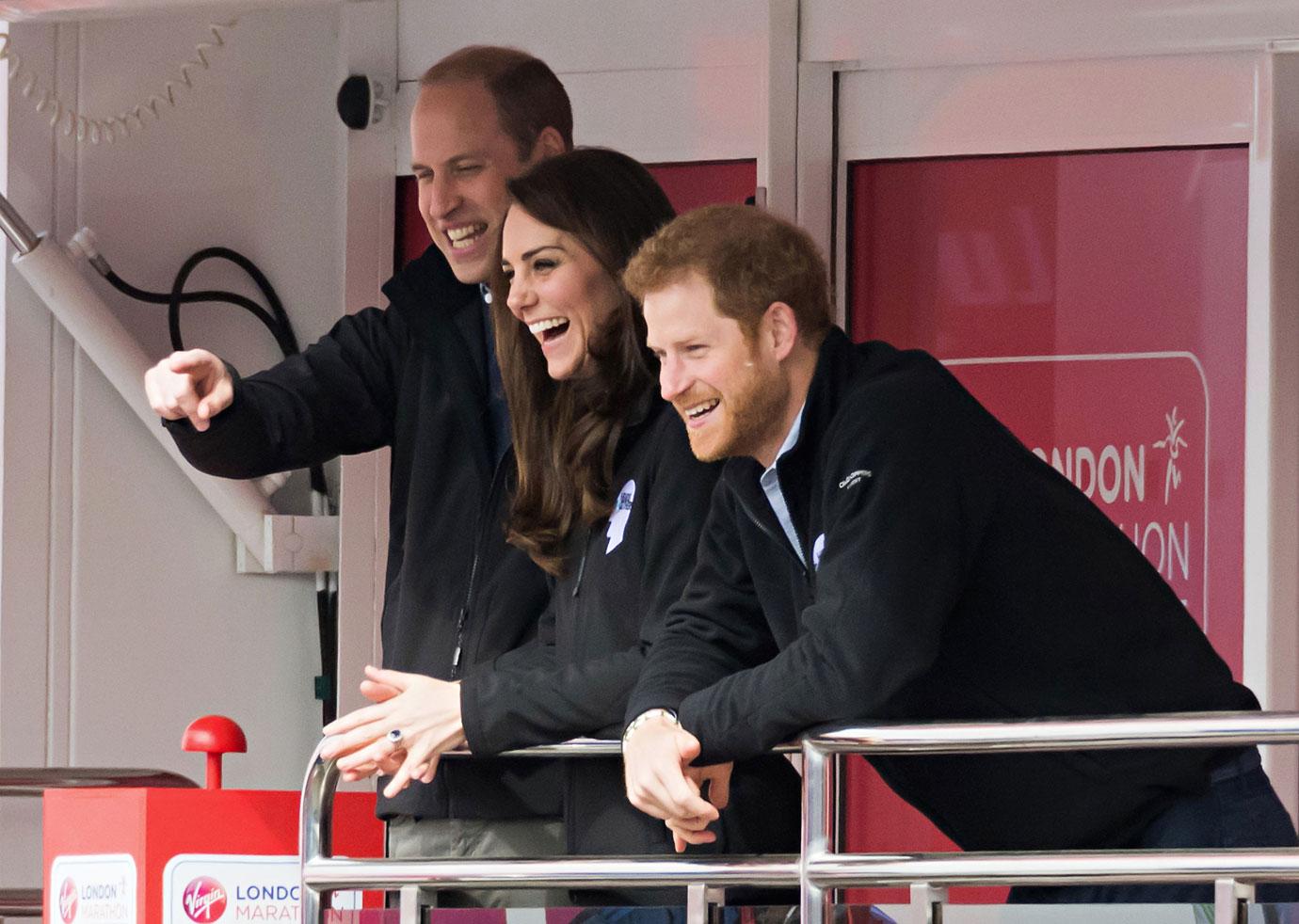 Kate Middleton Prince William Harry London Marathon Photos 07