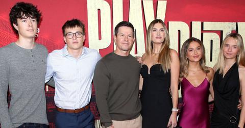 photo of mark wahlberg and wife rhea durham and their four children
