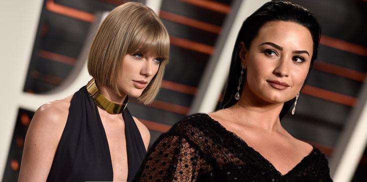 demi lovato taylor swfit feud vanity fair party