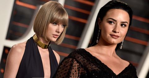 demi lovato taylor swfit feud vanity fair party