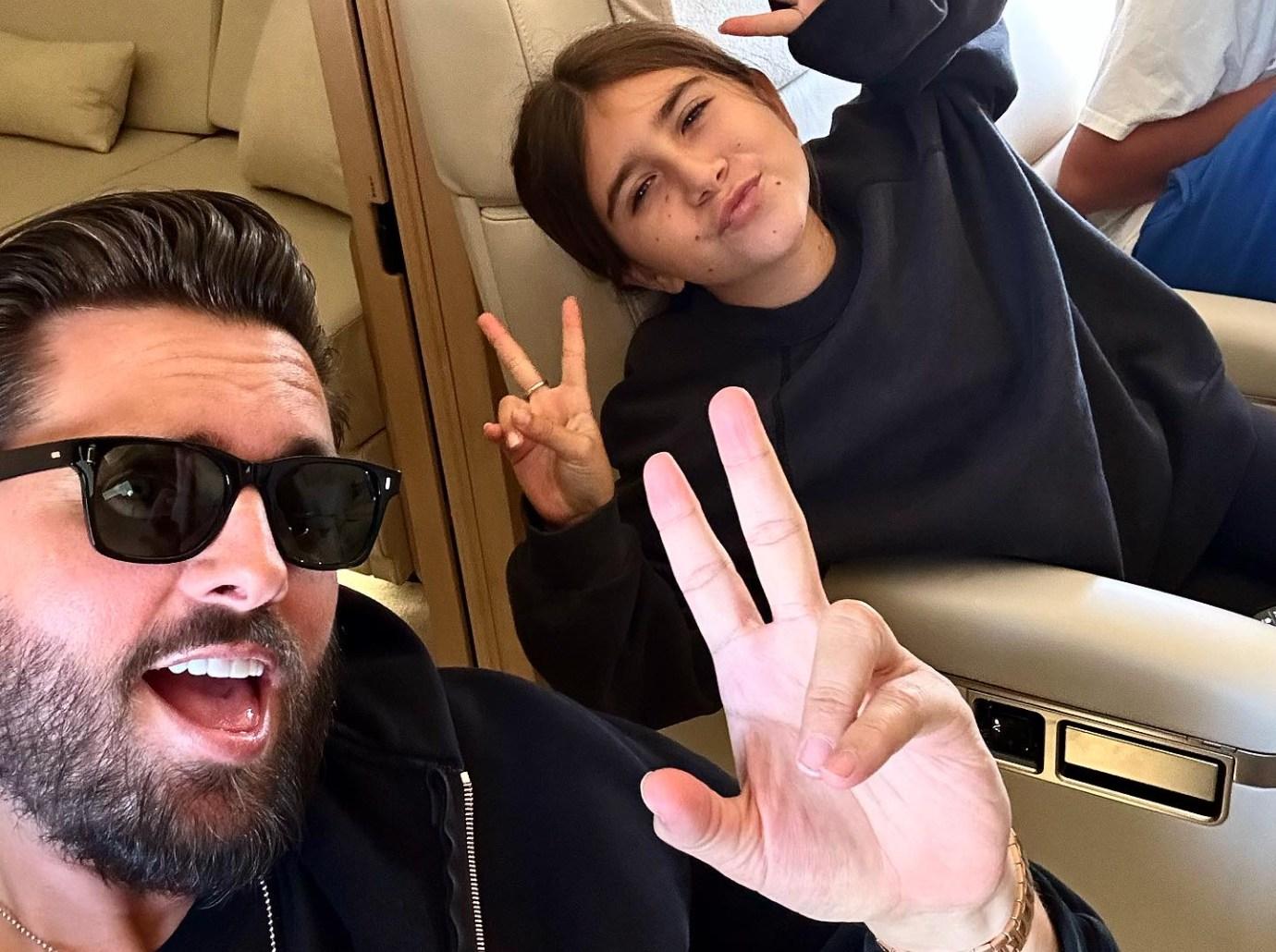 Scott Disick Celebrates Hanukkah After Dinner With Kourtney Look-Alike