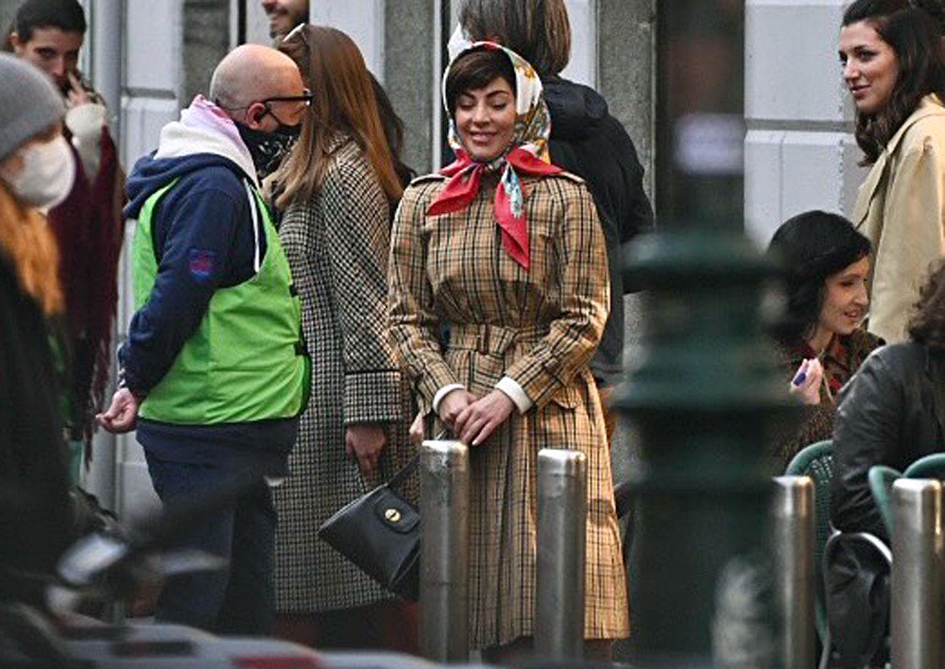 lady gaga on scene of house of gucci in italy