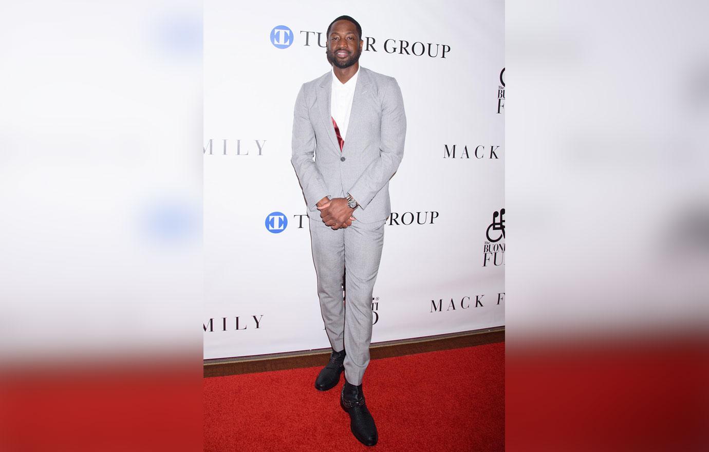 dwyane wade Wearing Grey Suit