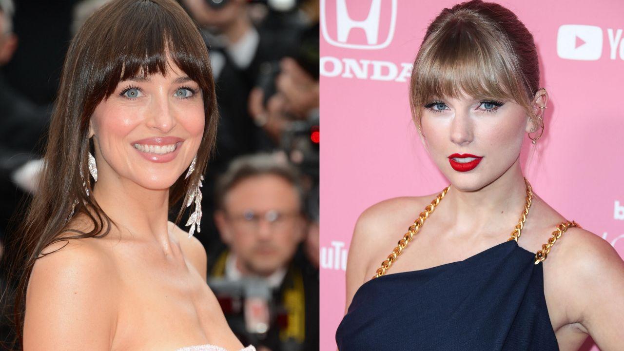 Image of Dakota Johnson and Taylor Swift.