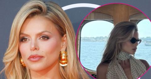 brooks nader nipples sheer outfit europe vacation