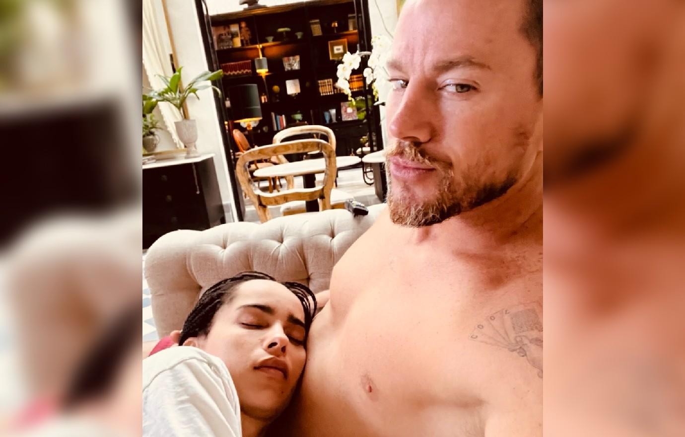 channing tatum shirtless thirst trap call off engagement zoe kravitz