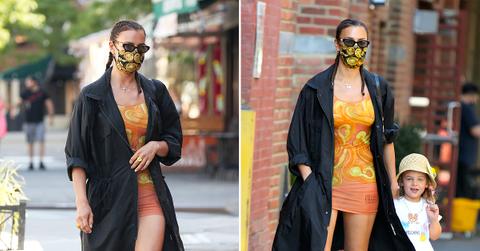 irina shayk seen with daughter after school in nyc