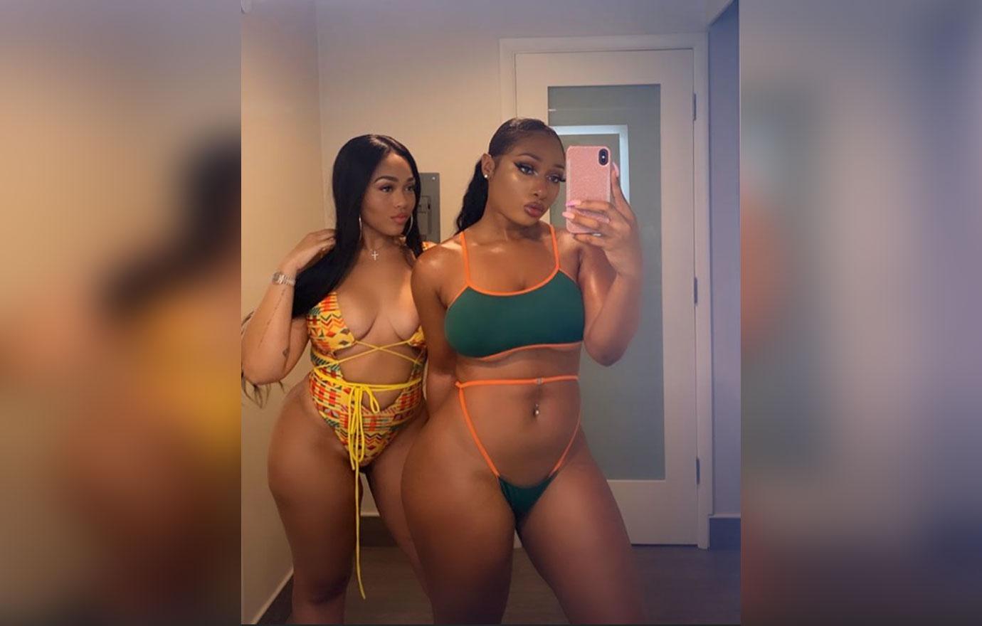 Jordyn Woods Megan Thee Stallion Bathing Suit Photo