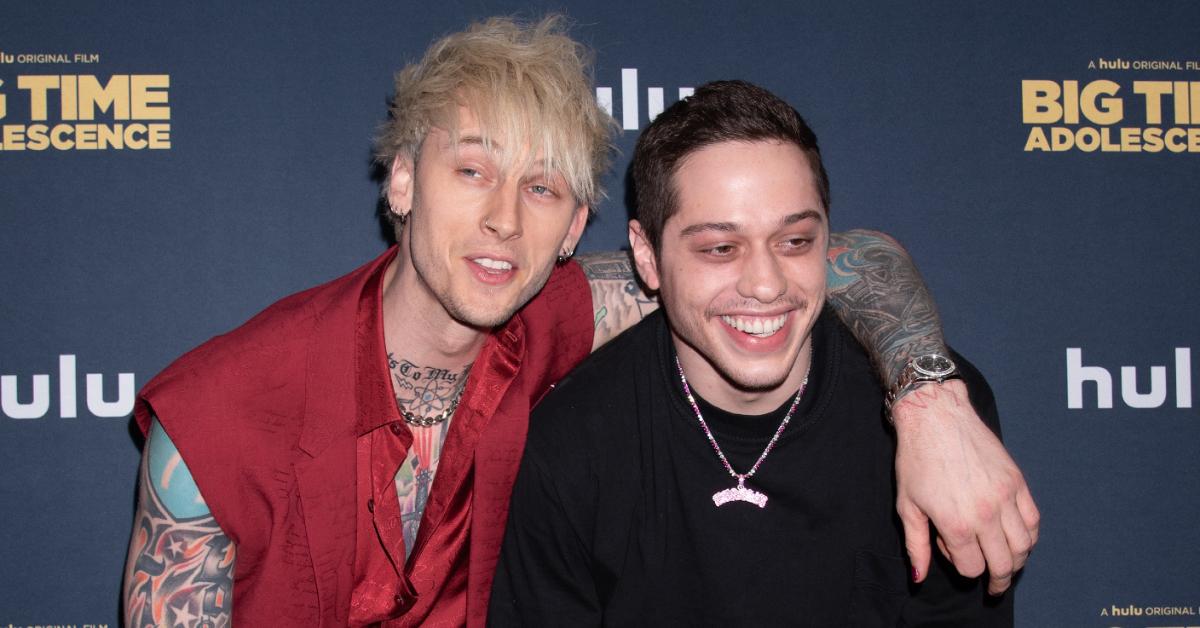 machine gun kelly support pete davidson kanye west feud