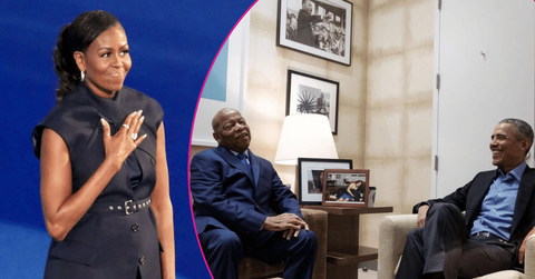 Composite photo of Michelle Obama, Barack Obama and Fraser Robinson.