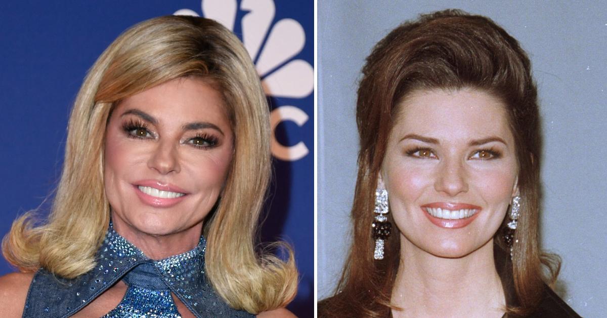 Photos of Shania Twain.