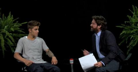 Justin Bieber and Zach Galifianakis on Funny or Die's Between Two Ferns