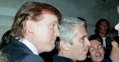 split of Jeffrey Epstein and Donald Trump.