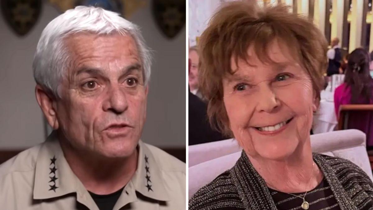 Split photo of Sheriff Chris Nanos and Nancy Guthrie.