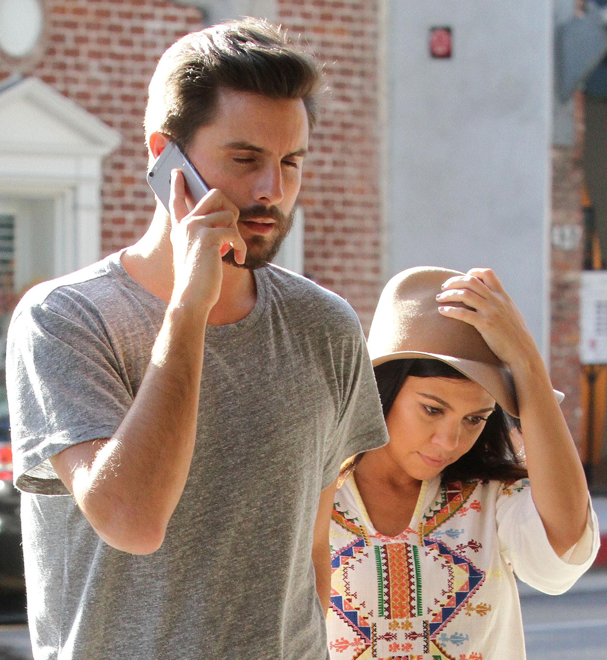 Kourtney Kardashian and boyfriend Scott Disick going to the doctor&#8217;s office in Beverly Hills **NO DAILY MAIL SALES**