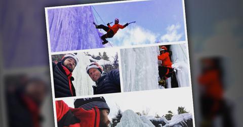 Justin timberlake dad baby ice climbing