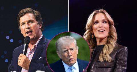 Composite photo of Tucker Carlson, Megyn Kelly and Donald Trump.