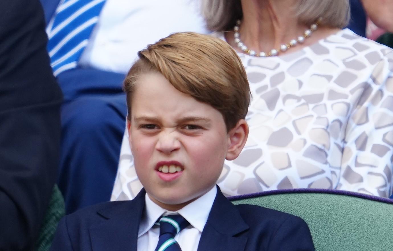 prince george charms fans silly faces wimbledon finals