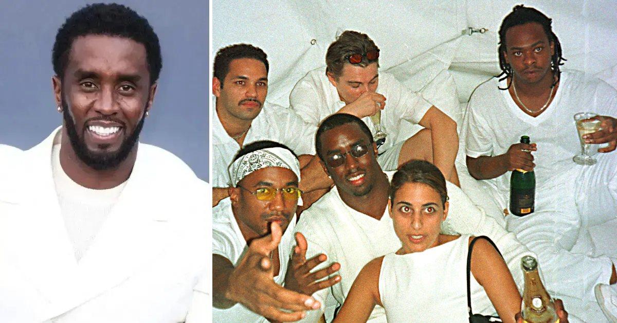 Photo of Sean 'Diddy' Combs and a picture from one of his parties in the 2000s.