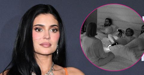 split image of Kylie Jenner & family