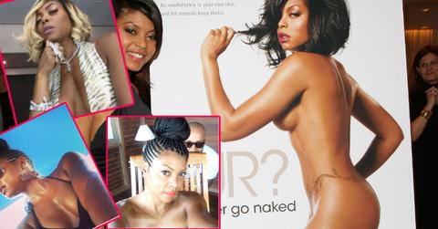 A photo of naked Taraji P. Henson alongside the actress as she attends the PETA New York Fashion Week Party at the Stella McCartney Shop on February 10, 2011 in New York City